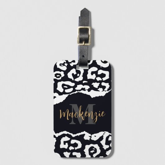 Zwart-witafdrukken Bagagelabel (Voorkant (verticaal))