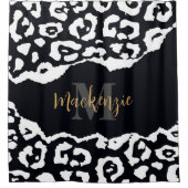 Zwart-witafdrukken Douchegordijn (Voorkant)
