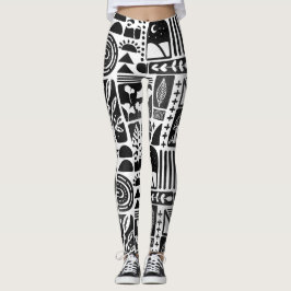 Zwart-witafdrukken Leggings