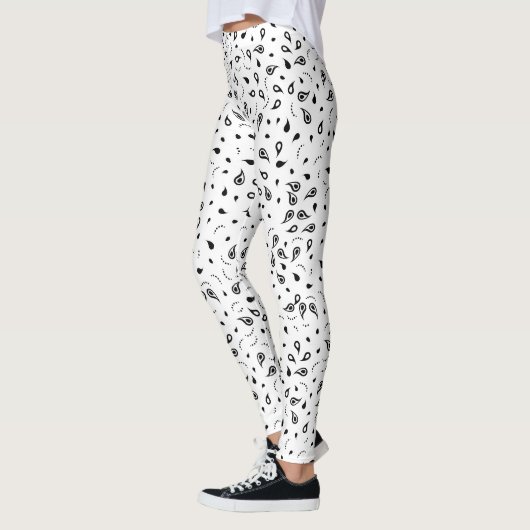 Zwart-witafdrukken Leggings (Links)