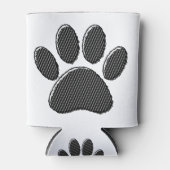 Zwart-witafdrukken met puppy Paw in striped vorm Blikjeskoeler (Voorkant)