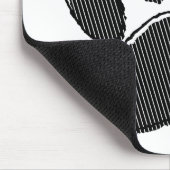 Zwart-witafdrukken met puppy Paw in striped vorm Muismat (Hoek)