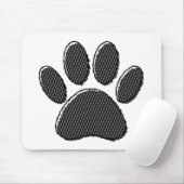 Zwart-witafdrukken met puppy Paw in striped vorm Muismat (Met muis)
