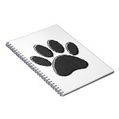 Zwart-witafdrukken met puppy Paw in striped vorm Notitieboek (Rechterzijde)