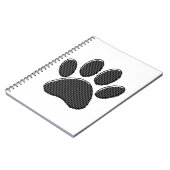 Zwart-witafdrukken met puppy Paw in striped vorm Notitieboek (Linkerzijde)