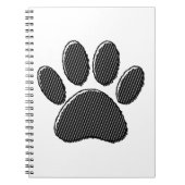 Zwart-witafdrukken met puppy Paw in striped vorm Notitieboek (Voorkant)