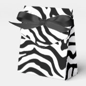 Zwart-witafdrukken met strips op zebra bedankdoosjes (Voorkant Zijde)