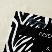 Zwart-witafdrukken met Zebra op naam Strandlaken (In situ)