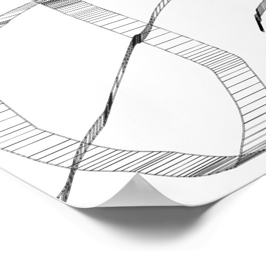 Zwart-witafdrukken Poster (Hoek)