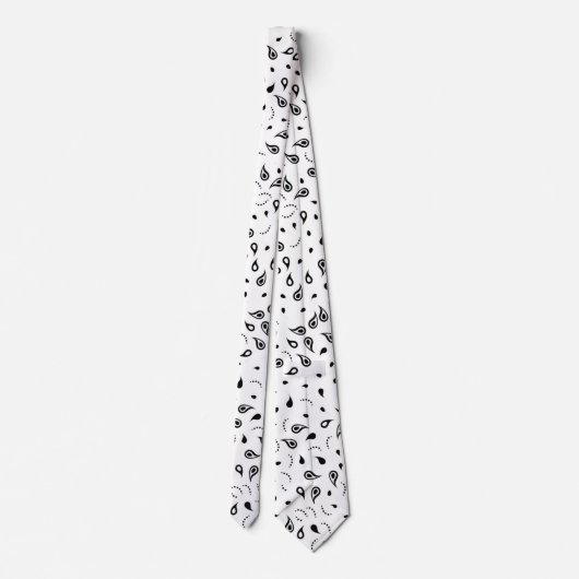 Zwart-witafdrukken Stropdas (Achterkant)