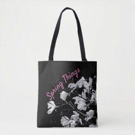 Zwart-witafdrukken Tote Bag