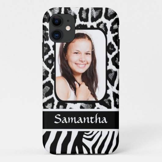 Zwart-witafdrukken van dieren Case-Mate iPhone case (Achterkant)