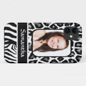 Zwart-witafdrukken van dieren Case-Mate iPhone case (Achterkant (horizontaal))