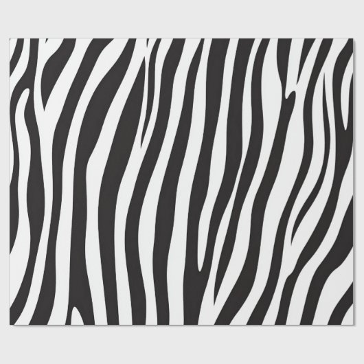 Zwart-witafdrukken van Zebra Cadeaupapier (Vlak)