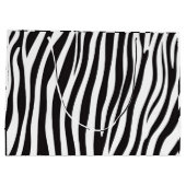 Zwart-witafdrukken van Zebra Groot Cadeauzakje (Achterkant)