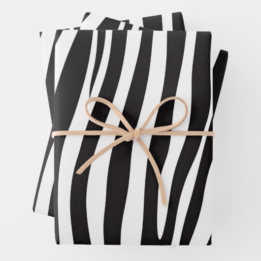 Zwart-witafdrukken van Zebra Inpakpapier Vel (In situ)