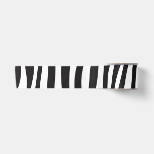 Zwart-witafdrukken van Zebra Satijnen Lint