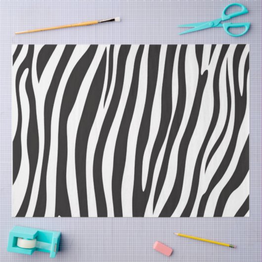 Zwart-witafdrukken van Zebra Tissuepapier (Craft)