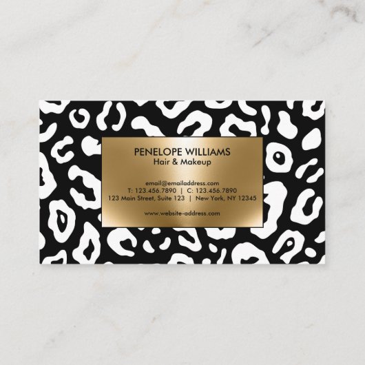 Zwart-witafdrukken Visitekaartje (Achterkant)