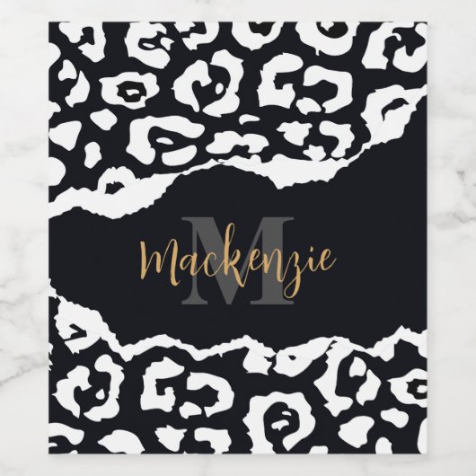 Zwart-witafdrukken Wijn Etiket (Enkel label)