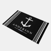 Zwart-witandig elegant | Gepersonaliseerd Deurmat (Schuin)