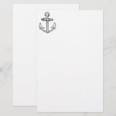 Zwart-witanker Briefpapier (Voorkant / Achterkant)