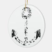 Zwart-witanker leopard-oogbekleding keramisch ornament (Links)