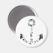 Zwart-witanker leopard-oogbekleding magneet (Voorkant / Achterkant)