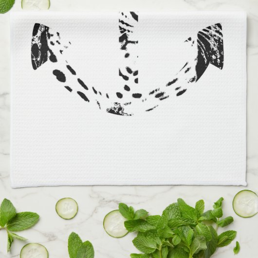 Zwart-witanker leopard-oogbekleding theedoek (Gevouwen)