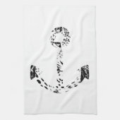 Zwart-witanker leopard-oogbekleding theedoek (Verticaal)