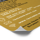 Zwart-witauto Logo, autorijschool, docent Poster (Hoek)