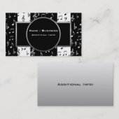 Zwart-witband stripes Visitekaartje 4 (Voorkant / Achterkant)