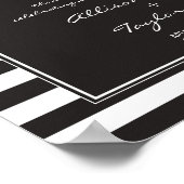 Zwart-witbandje met minimalistische bruiloft poster (Hoek)
