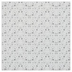 Zwart-witbehang met een prachtig bladmotief stof