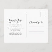 Zwart-witbekleding | De foto bewaart de Datum Aankondigingskaart (Achterkant)