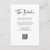 zwart-witbekleding | QR Code Wedding Details Informatiekaartje (Voorkant)