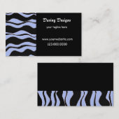 Zwart-witblauw Zebra afdrukken Visitekaartje (Voorkant / Achterkant)