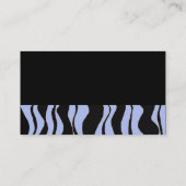 Zwart-witblauw Zebra afdrukken Visitekaartje (Achterkant)