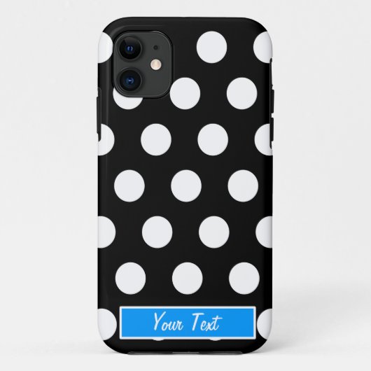 Zwart-witblauwe pooldots - Personaliseren Case-Mate iPhone Case (Achterkant)