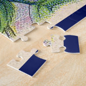 Zwart-witblauwe Warbler Grote puzzel Legpuzzel (Zijkant)