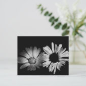 Zwart-witbloemen Briefkaart (Staand voorkant)