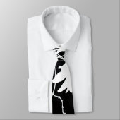 Zwart-witbloemen Stropdas (Gebonden)