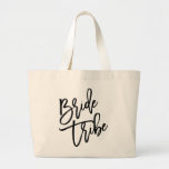 Zwart witboek Bride Tribe Grote Tote Bag<br><div class="desc"></div>