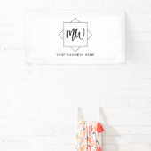 Zwart-witboek Logo Monogram - Promotie Spandoek (Insitu)