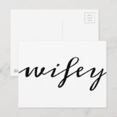 Zwart witboek met moderne kalligrafie briefkaart (Voorkant / Achterkant)