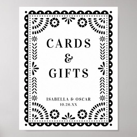 Zwart-witboek Picado geïnspireerde bruiloft Poster (Voorkant)