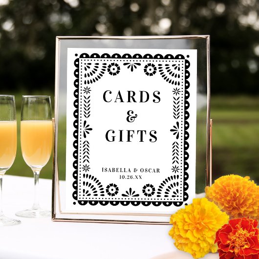 Zwart-witboek Picado geïnspireerde bruiloft Poster