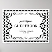 Zwart-witboek Picado Weddenschap Guestbook Poster (Voorkant)