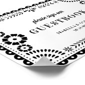 Zwart-witboek Picado Weddenschap Guestbook Poster (Hoek)