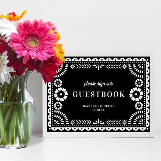 Zwart-witboek Picado Weddenschap Guestbook Poster